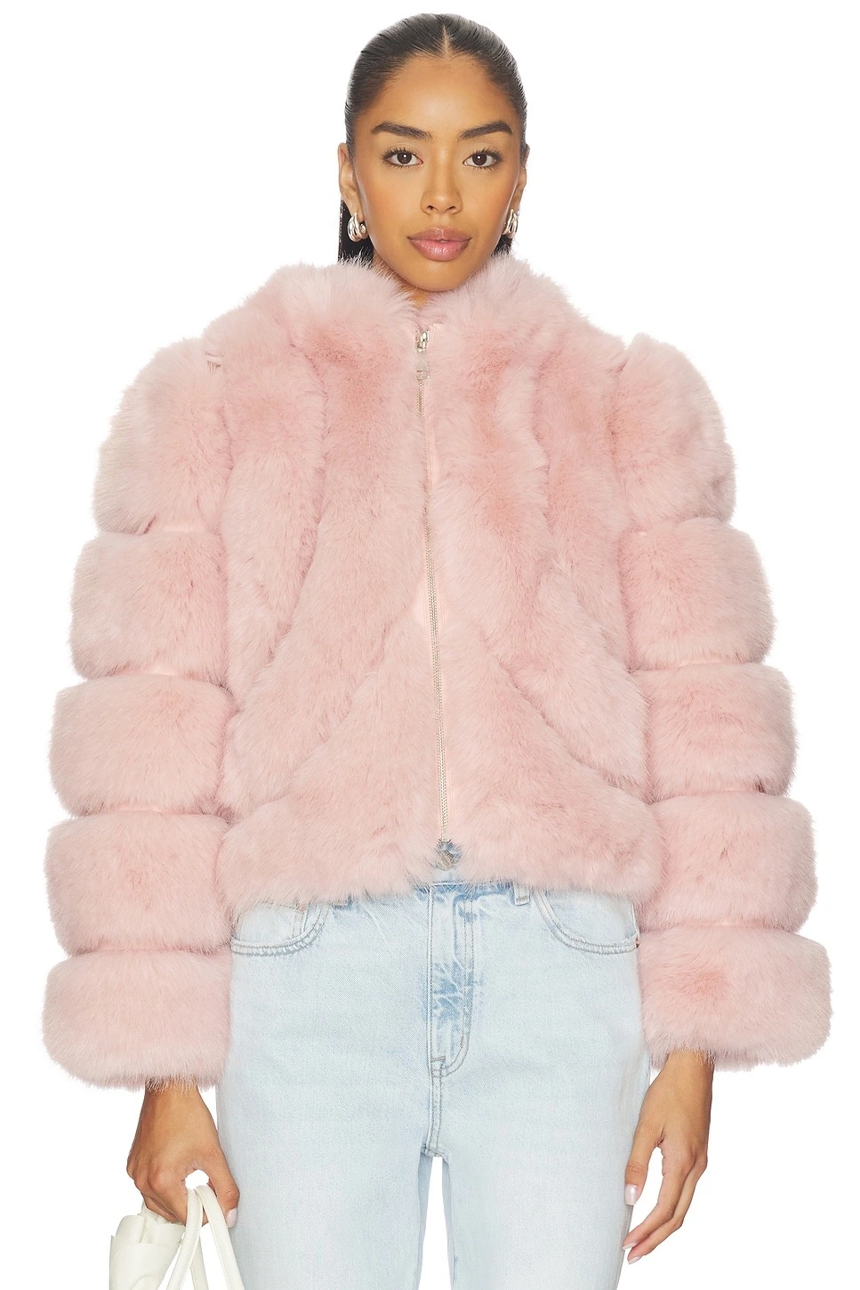 4136e9 Pink Fur Jacket - Image 1