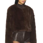 Cropped Jacket Faux Fur
