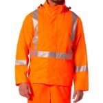 Helly Hansen Workwear Men's ALTA Hi Vis Rain Jacket