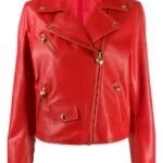 Leather Jacket Red Women